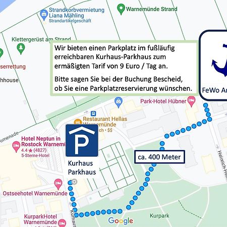 Ankerplatz Warnemuende - Direkte Strandnaehe Mit Leuchtturmblick Rostock Exteriör bild